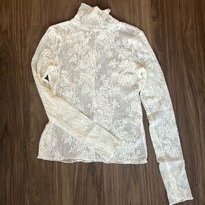 Intimately by Free People sheer lace shirt.